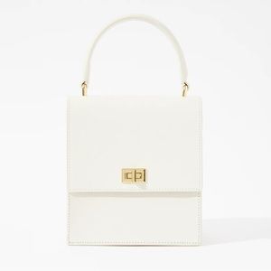 Neely & Chloe No. 19 The Mini Lady Bag in White Saffiano Leather